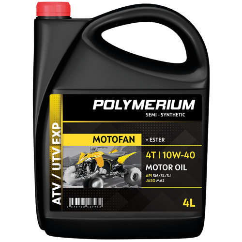 Моторное масло POLYMERIUM MOTOFAN ATV / UTV EXP 10W-40 4T 4L