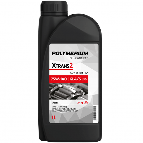 Масло трансмиссионное POLYMERIUM XTRANS2 75W-140 GL 4/5 1L Fully synthetic