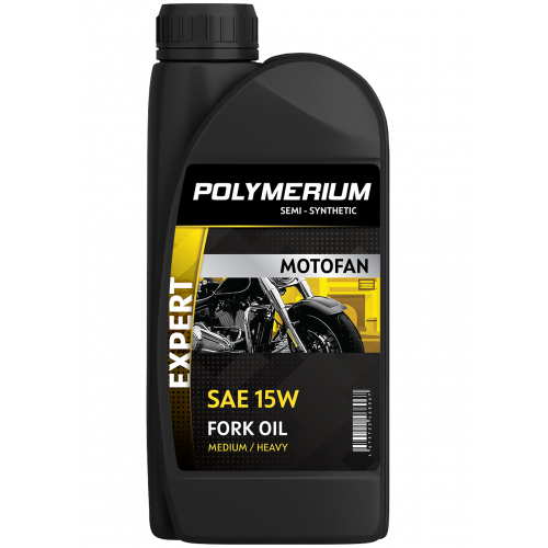 Масло для вилки мотоцикла POLYMERIUM MOTOFAN FORK OIL EXPERT MEDIUM/HEAVY 15W 1L