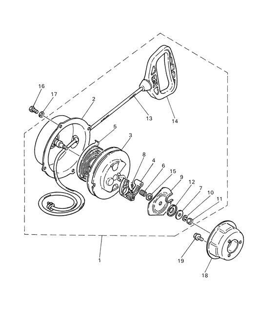 Возвратная пружина ручного стартера Yamaha Viking 540; SPI 11-208