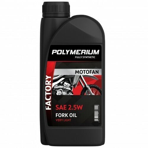 Масло для вилки мотоцикла POLYMERIUM MOTOFAN FORK OIL FACTORY VERY LIGHT 2.5W 1L